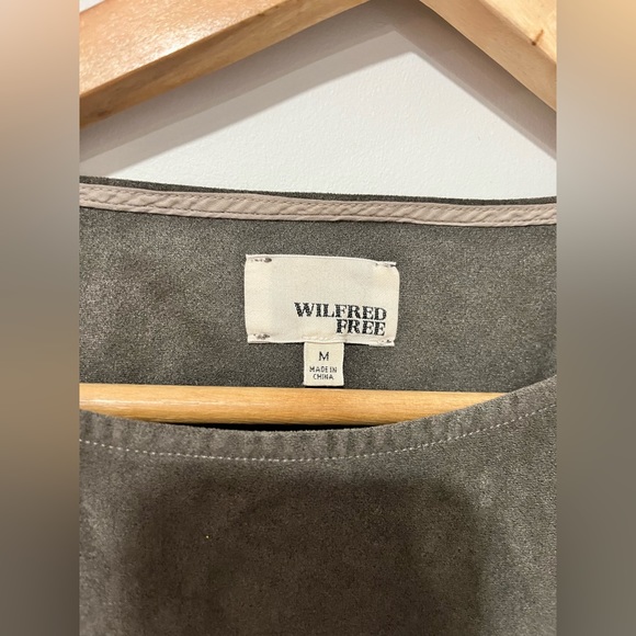 Aritzia Wilfred Free Nori Vegan Faux Suede Boxy Dress - Picture 3 of 6